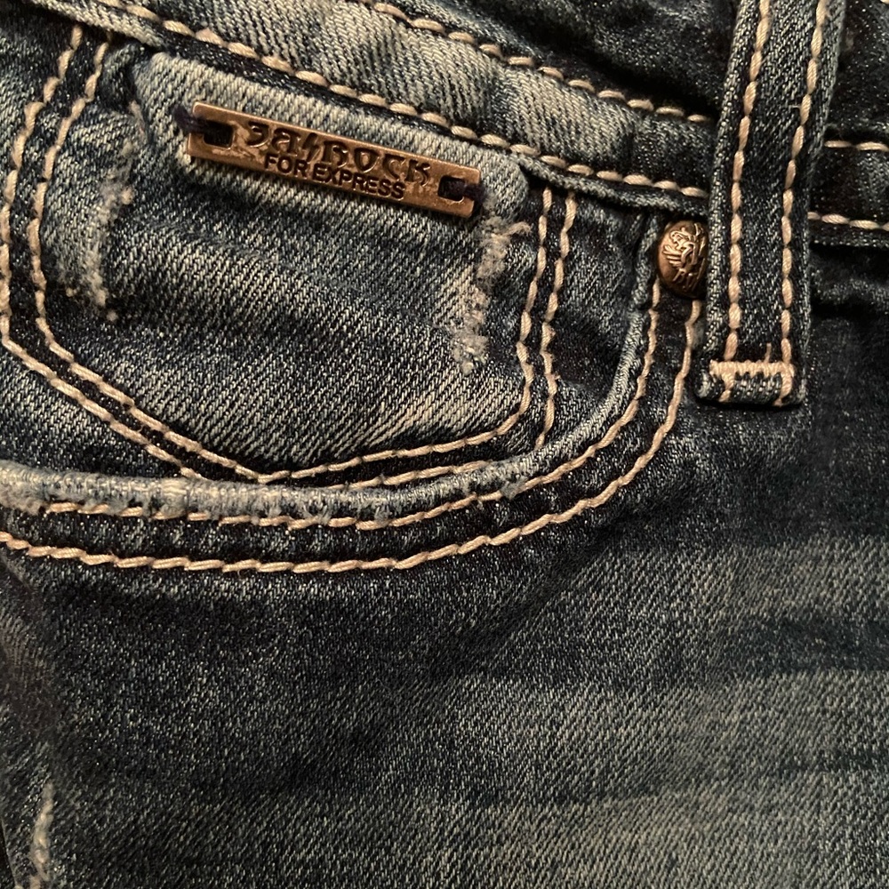Express Rerock lightly distressed bootcut Jeans - Picture 4 of 5